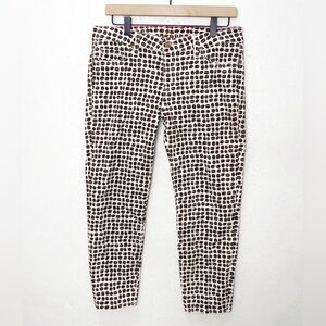 Kate Spade New York Coffee Bean Broome Street Capri Size 29 Coffee Print